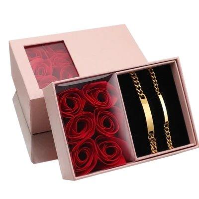 Conjunto Pulseiras Casal Com Nomes - Loja Golden Memories